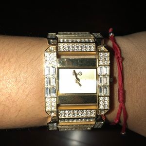 Swarovski studded DOLCE & GABBANA gold watch